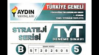 Aydın strateji TYT-5 geometri çözümleri 2026-6* CA