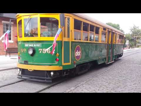 Trolley riverfront street savannah ga