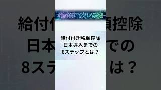 給付付き税額控除、日本導入までの8ステップとは？#給付付き税額控除 #税制改革 #減税 #物価高対策 #社会保障 #日本経済 #税金 #政治 #経済ニュース #ニュース解説 #時事問題