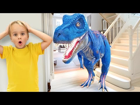 Dinosaur Toys Become Alive - Dinosaur Adventures with Chris