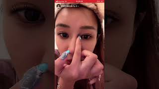 ライブ配信　ノーブラパジャマの美魔女　part② 胸チラ　谷間　nipslip