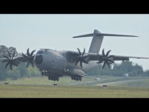 Luftwaffe Airbus A400M Atlas German Air Force Landing & Takeoff at ILA 2016 Berlin AirShow