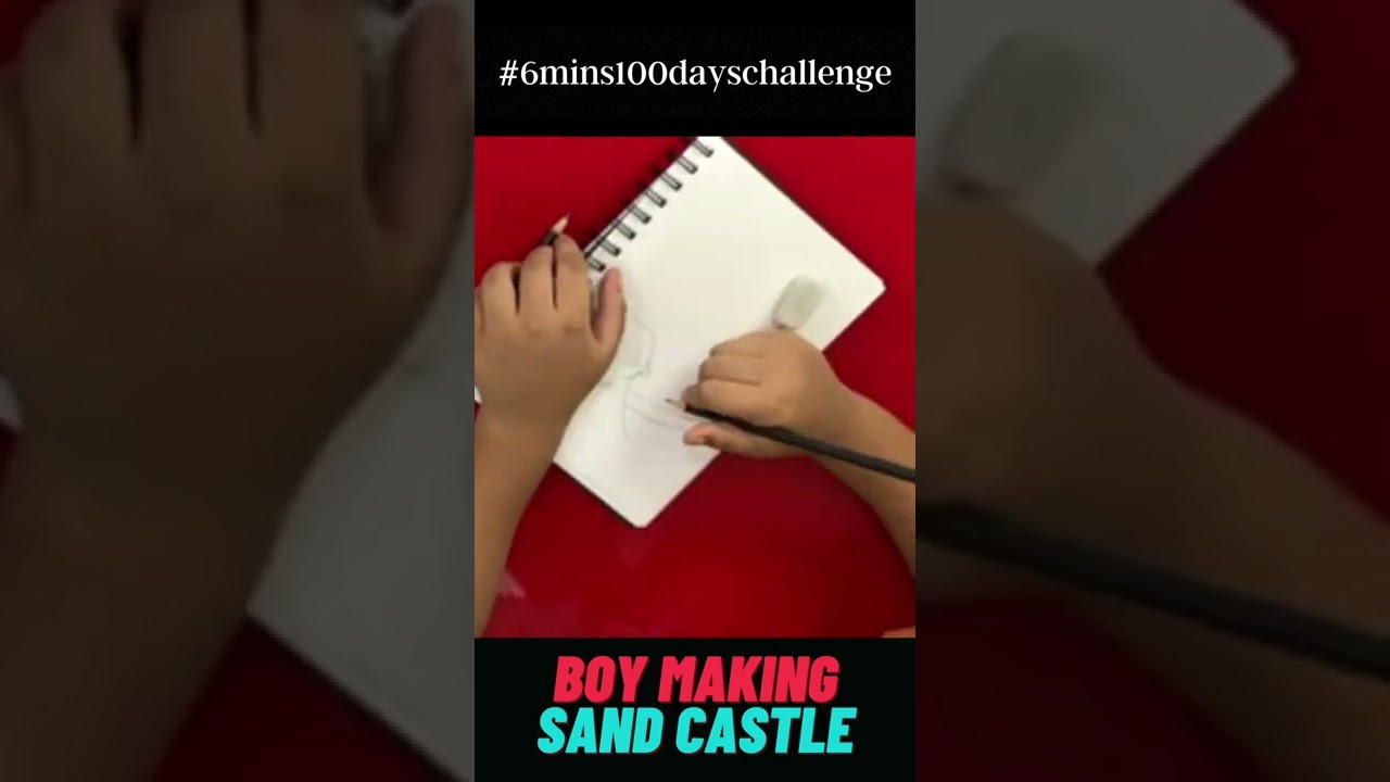 How to sketch sand castle #shorts