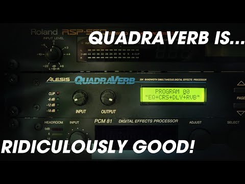 Alesis QuadraVerb 20k Bandwidth Simultaneous Digital Effects Processor 1990s - Black image 4