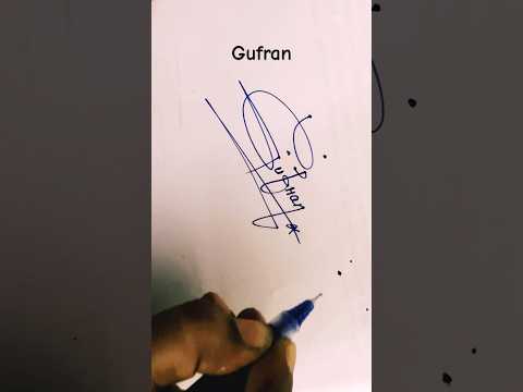 Gufran name Signature Style//Best Signature idea#Viralshorts