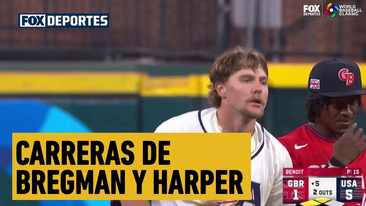 😎🥳 CARRERAS DE Bregman y Harper | Gran Bretaña 1-5 Estados Unidos | World Baseball Classic 2026