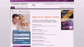 Investor Centre (UK) - How to login prior to activating your account