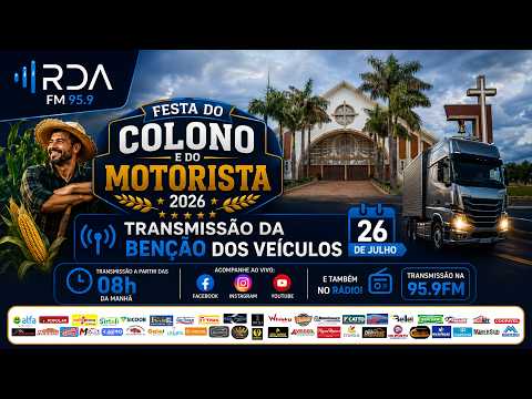 Bênção dos Veículos em frente à Igreja Matriz de Santa Izabel do Oeste - Festa Colono e Motorista