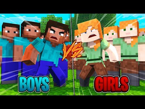 TheAtlanticCraft - Minecraft  | GIRL ARMY VS BOY ARMY! (1000 Girls vs 100 Boys)