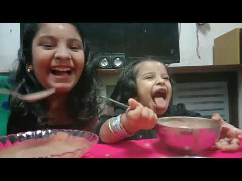 baby DEVIKA messed up eating ICE-CREAM!!!.......ice-cream time;)