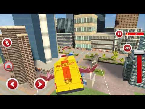 Flying city ambulance rescue simulator 2020 - Emergency policeman drive  - Android Gameplay