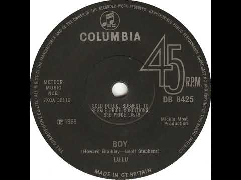 UK New Entry 1968 (122) Lulu - Boy