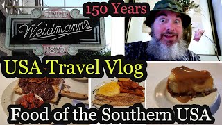 USA Travel Vlog: Food of the Southern USA at Weidmann's Restaurant Review Videos