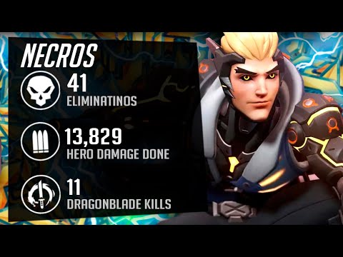 WHAT 4370+ HOURS OF GENJI LOOKS LIKE - NECROS! POTG! OVERWATCH 2 TOP 500 SEASON 3