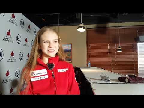 Александра Трусова Интервью после победы Skate Canada 2019