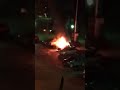 Incendiaron autos en la puerta del Ministerio de Seguridad