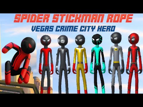 Spider Stickman Rope: Vegas Crime City Hero - gameplay 2021 ( android / ios )