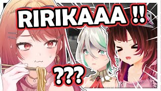 CC and Roboco Try To Stop Ririka From Eating Too Many Noodles【Hololive】