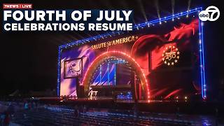 🦅7NEWS LIVE | Independence Day celebrations resume after weather delay