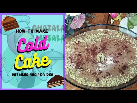 No bake chocolate biscuit cake recipe | Cold cake with biscuits | Cake
