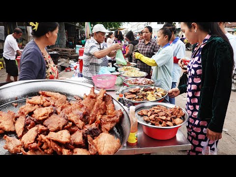 Asian Street Food Tour, Cheap Street Food For Factory Workers, Tuol Sangkae Market