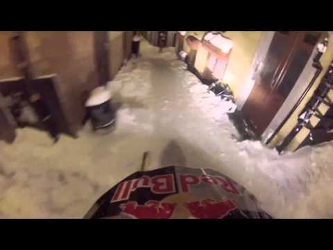 Crazy snowmobile ride in Stockholm (SWEDEN)