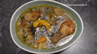 Surinaamse Bravoe Soep (Met warme vis/kip en vegetarisch