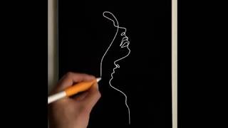 One Line Drawing - Process Video of Lips Like a Compass by With One Line