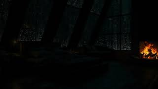 No Ads 🔥Fireplace And Rain Sound For Sleeping 😴A Stress-Free Evening and Restful Night