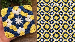 Super beautiful crochet granny square blanket pattern 