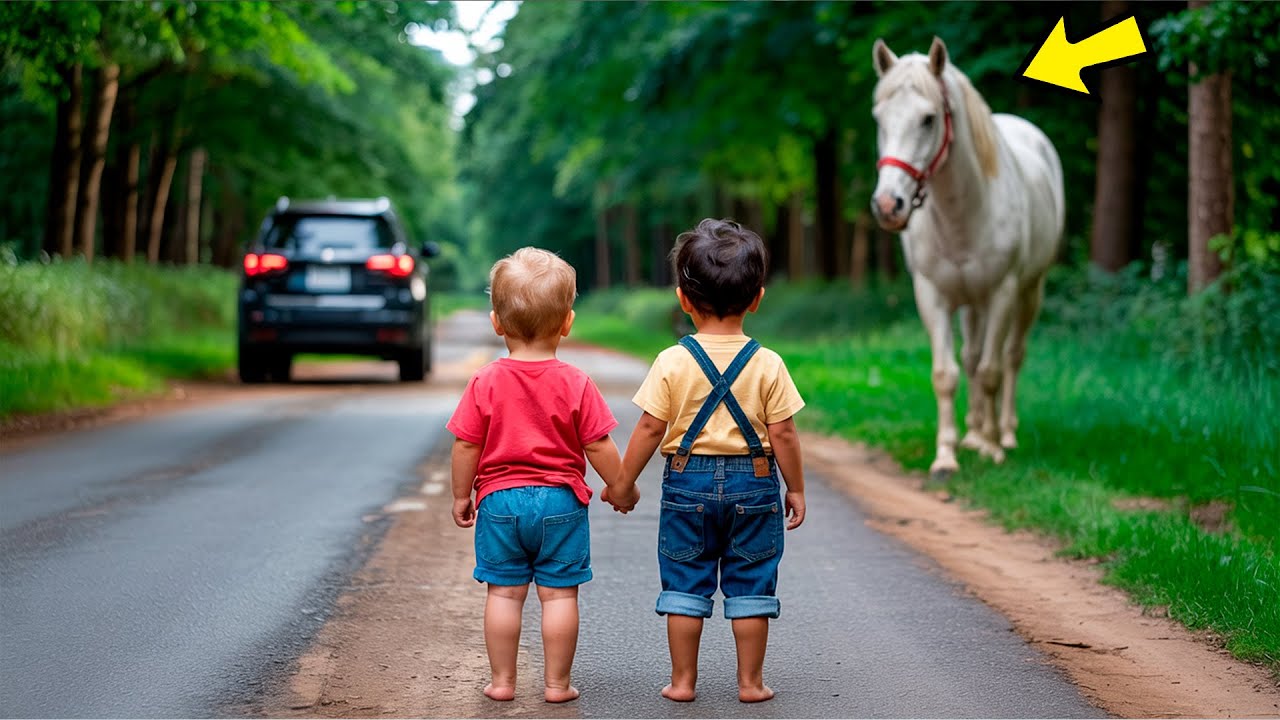 HOMEM RICO ABANDONOU SEUS FILHOS GÊMEOS na FLORESTA, MAS O CAVALO VIU TUDO e FAZ ALGO…