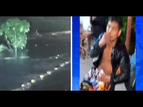 Joven es arrastrado por corriente al cruzar rampa en Condega, Estelí