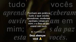 Você quer ter paz? Ouça o que diz a palavra de Deus e a pratique e sua vida nunca mais será a mesma🙏