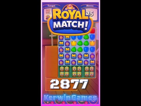 Royal Match Level 2877 - No Boosters Gameplay