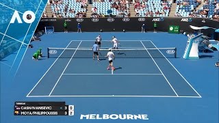 Legends: Cash/Ivanisevic and Moya/Philippoussis play tennis soccer | Australian Open 2017