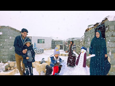 Blizzard Brings Family Together: Turan & Son Move In With Soghra | Baking Bread in the Snow