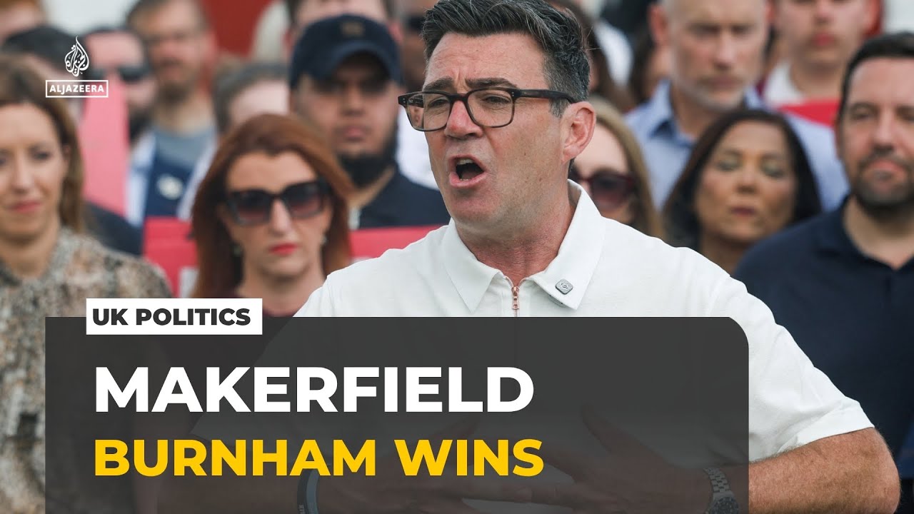 UK Makerfield by-election: Andy Burnham wins seat with 55% of the vote
