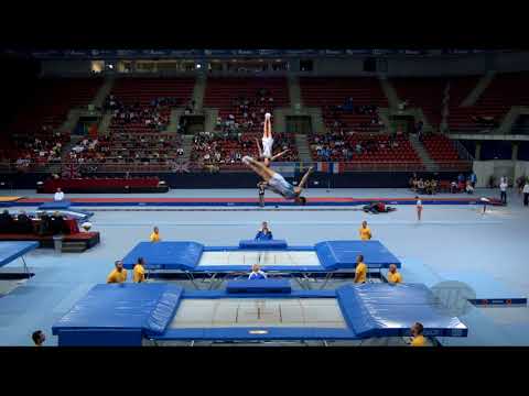 Ukraine 1 (UKR) - 2017 Trampoline Worlds, Sofia (BUL) - Qualification Synchro Routine 1