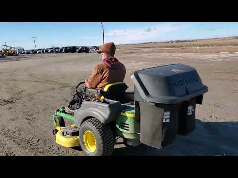 John Deere Z425 Zero Turn Riding Lawn Mower w Bagger Mulcher