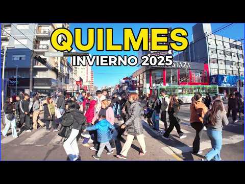 【4K】Descubriendo las Calles de QUILMES en INVIERNO, Provincia de Buenos Aires | Walking Tour