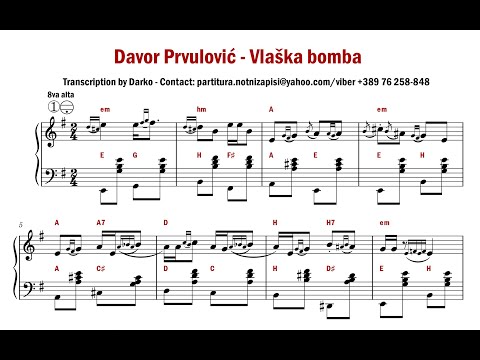 [Notni zapis za harmoniku] Davor Prvulović - Vlaška bomba