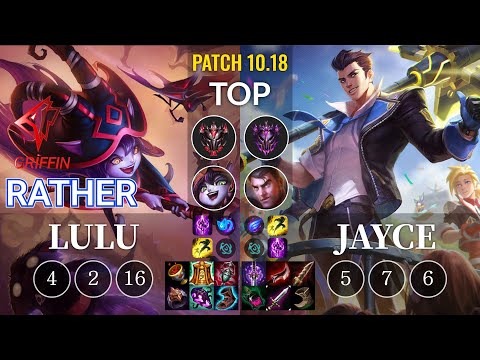 GRF Rather Lulu vs Jayce Top - KR Patch 10.18
