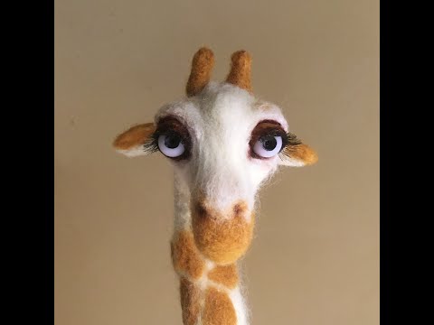 0070 Girene Needle-Felted Puppet - Articulated Eyes and Eyelids - Morezmore
