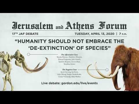 17th Annual JAF Debate -- 'De-Extinction' of Species
