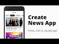 Create News App using HTML, CSS & JavaScript | News App with Different News Categories