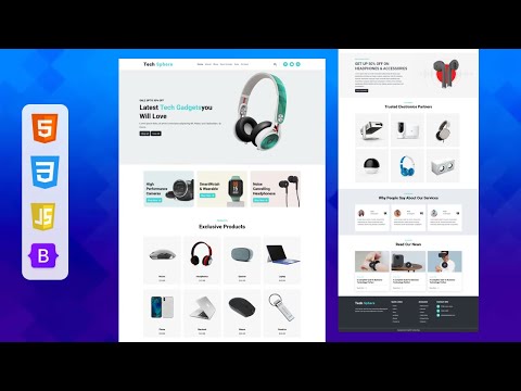 How To Create E Commerce Website Using Html Css Javascript Bootstrap Electronics Store Website