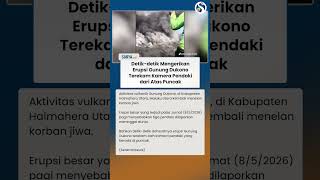 Ngerinya Erupsi Gunung Dukono Terekam Jelas dari Kamera Pendaki yang Ada di Puncak