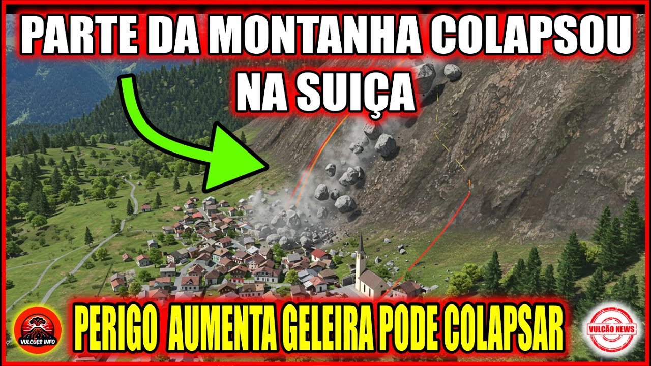 PART OF MOUNTAIN COLLAPSES IN SWITZERLAND, GLACIER COULD COLLAPSE AT ANY MOMENT