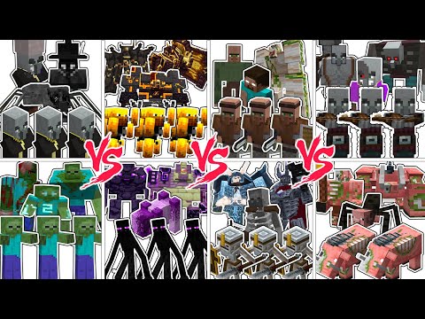 STRONGEST EVER MOB BOSS TEAMS TOURNAMENT - Minecraft Mob Battle