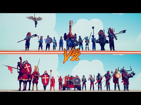 MEGA VIKING TEAM vs MEGA MEDIEVAL TEAM - Totally Accurate Battle Simulator | TABS